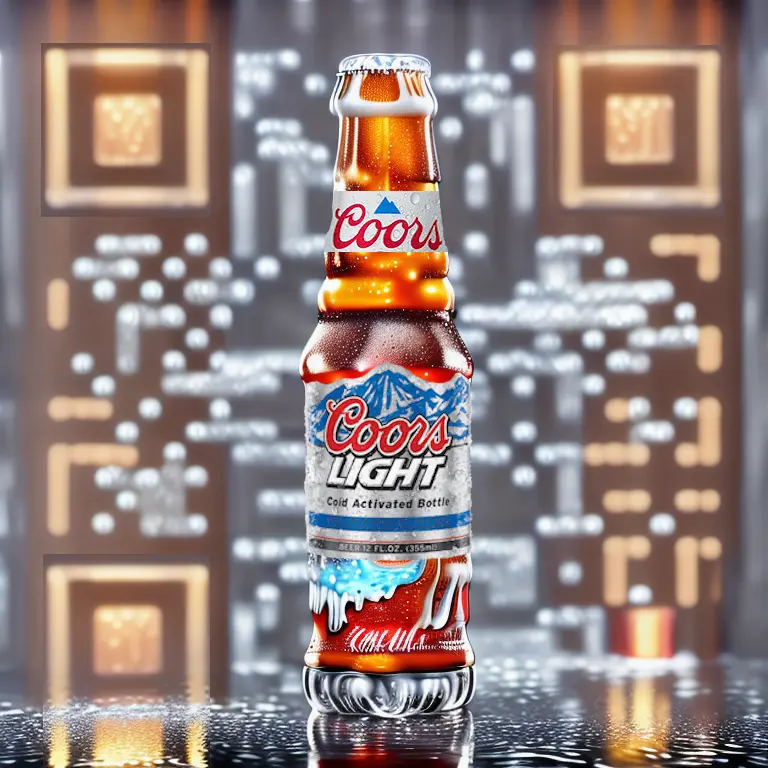 QR Code Coors Light Glass Bottle