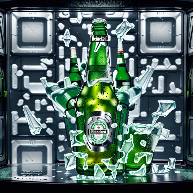 QR Code Heineken Glass Bottle